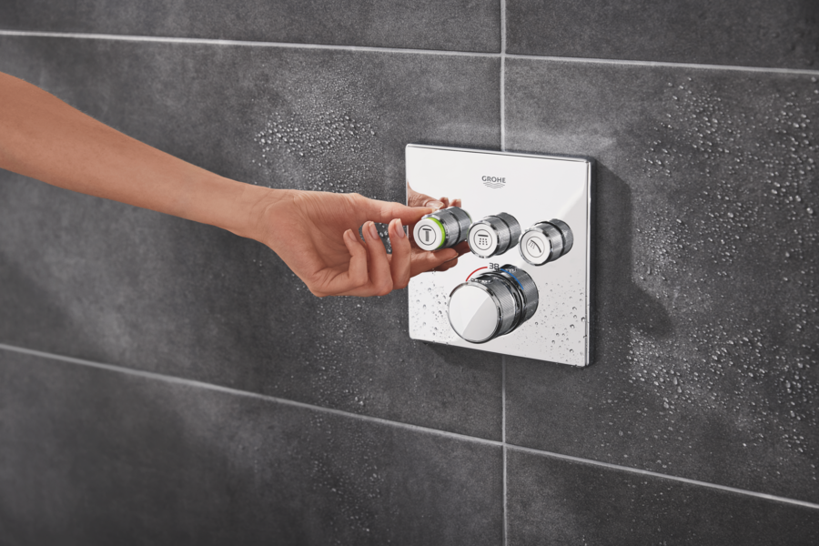 Für Kopfbrausen mit zwei unterschiedlichen Strahlarten wie GROHE Rainshower SmartActive 310 bietet die Duo-Variante dank zusätzlichem GROHE Rainshower Unterputz-Einbaukörper die ideale vormontierte Lösung.