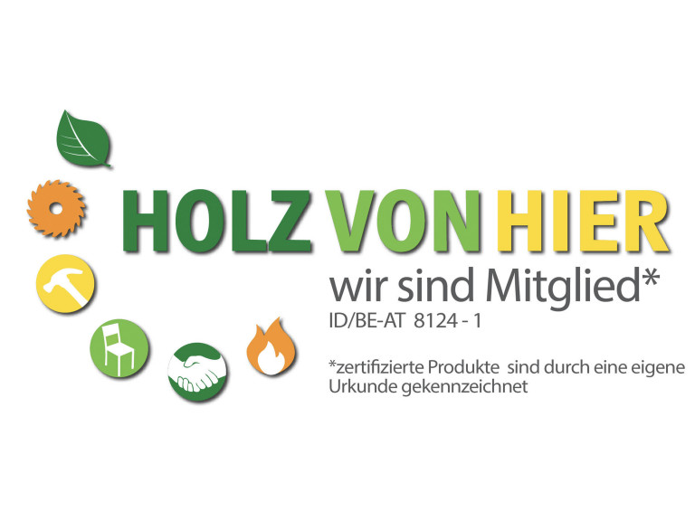 "Holz von hier"-Mitgliedschaftszertifikat von Gaulhofer.