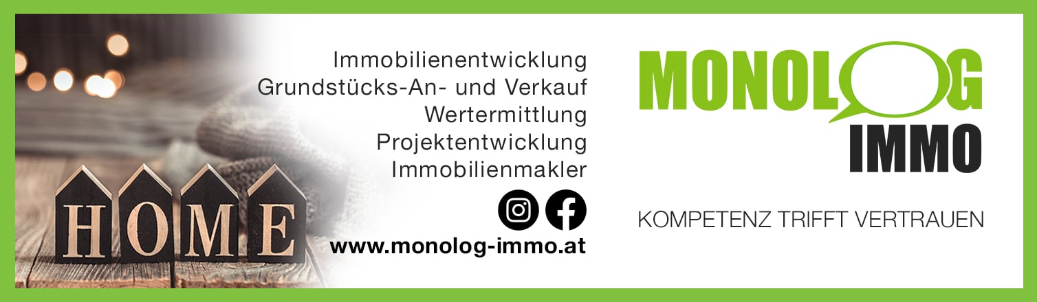 WERBUNG - MONOLOG Immo - exklusiver Partner von DIALOG Haus. Immobilienentwicklung, Grundstücks-An- und Verkauf, Wertermittlung, Projektentwicklung, Immobilienmakler.